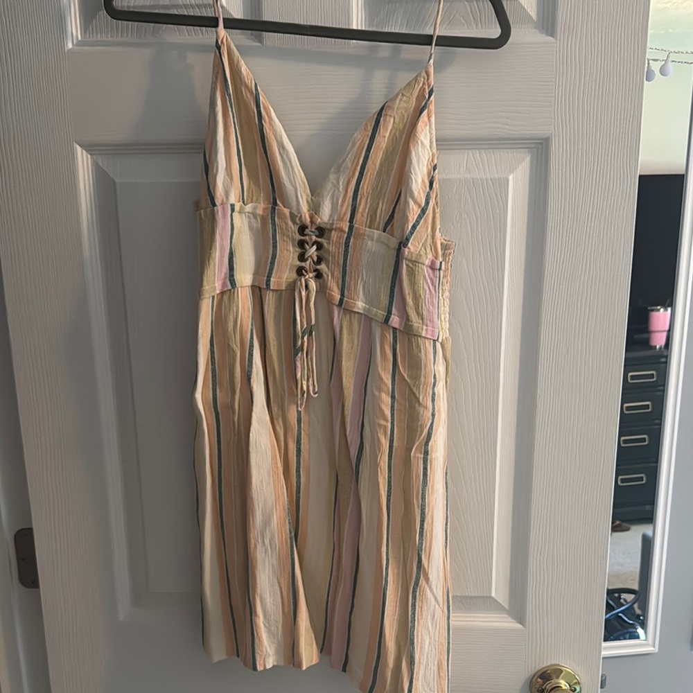 O'Neill Multicolored Striped V-Neck Top